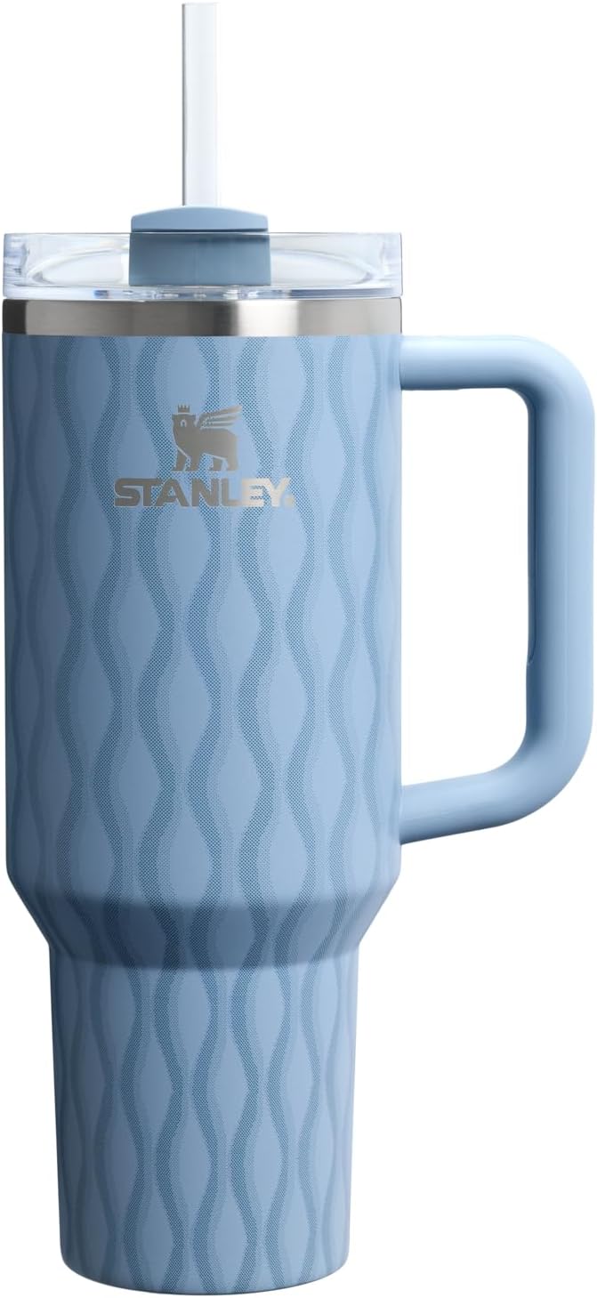 STANLEY Quencher H2.0 Tumbler with Handle and Straw 40 oz | Flowstate 3-Position Lid | Cup Holder Compatible for Travel | Insulated Stainless Steel Cup | BPA-Free | Cherry Blossom