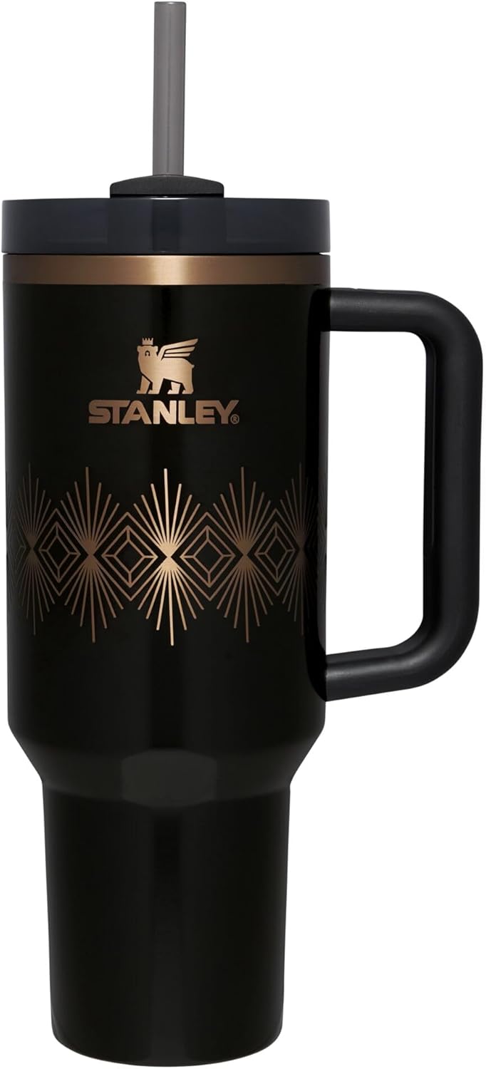 STANLEY Quencher H2.0 Tumbler with Handle and Straw 40 oz | Flowstate 3-Position Lid | Cup Holder Compatible for Travel | Insulated Stainless Steel Cup | BPA-Free | Cherry Blossom