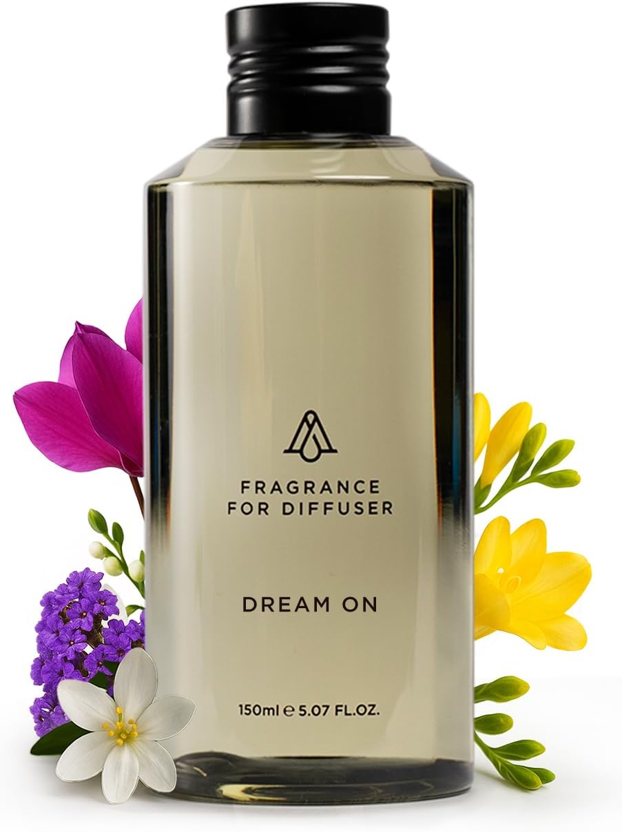 AromaPlan Hotel Scents Santal 5.07 Fl Oz (150ml), Home Luxury Aroma & Hotel Fragrance Diffuser Oil- Hotel Diffuser Oil for Aromatherapy- USA Made, Bigger Bottle, Bolder Aroma & Longer Lasting