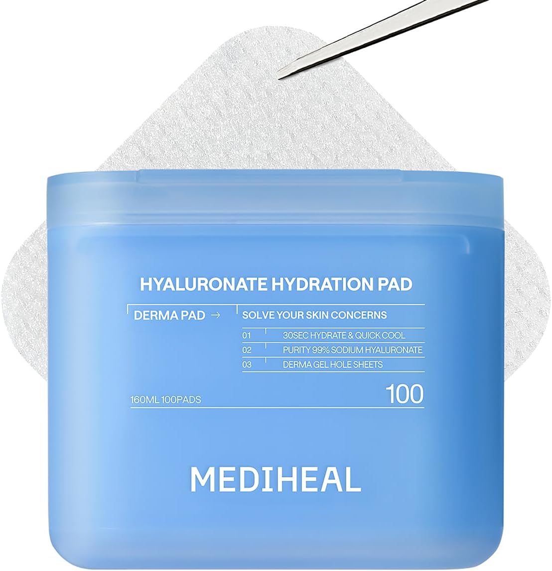 MEDIHEAL Toner Pads 100 Count - Madecassoside Blemish Care Toner Pad with Centella Asiatica - Improves Uneven Skin Tone & Deep Hydration - Vegan Hypoallergenic Face Gauze, Korean Skin Care