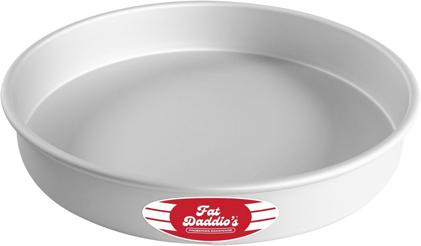 Fat Daddio's Anodized Aluminum Round Cake Pans, 2 Piece Set, 8 x 2 Inch