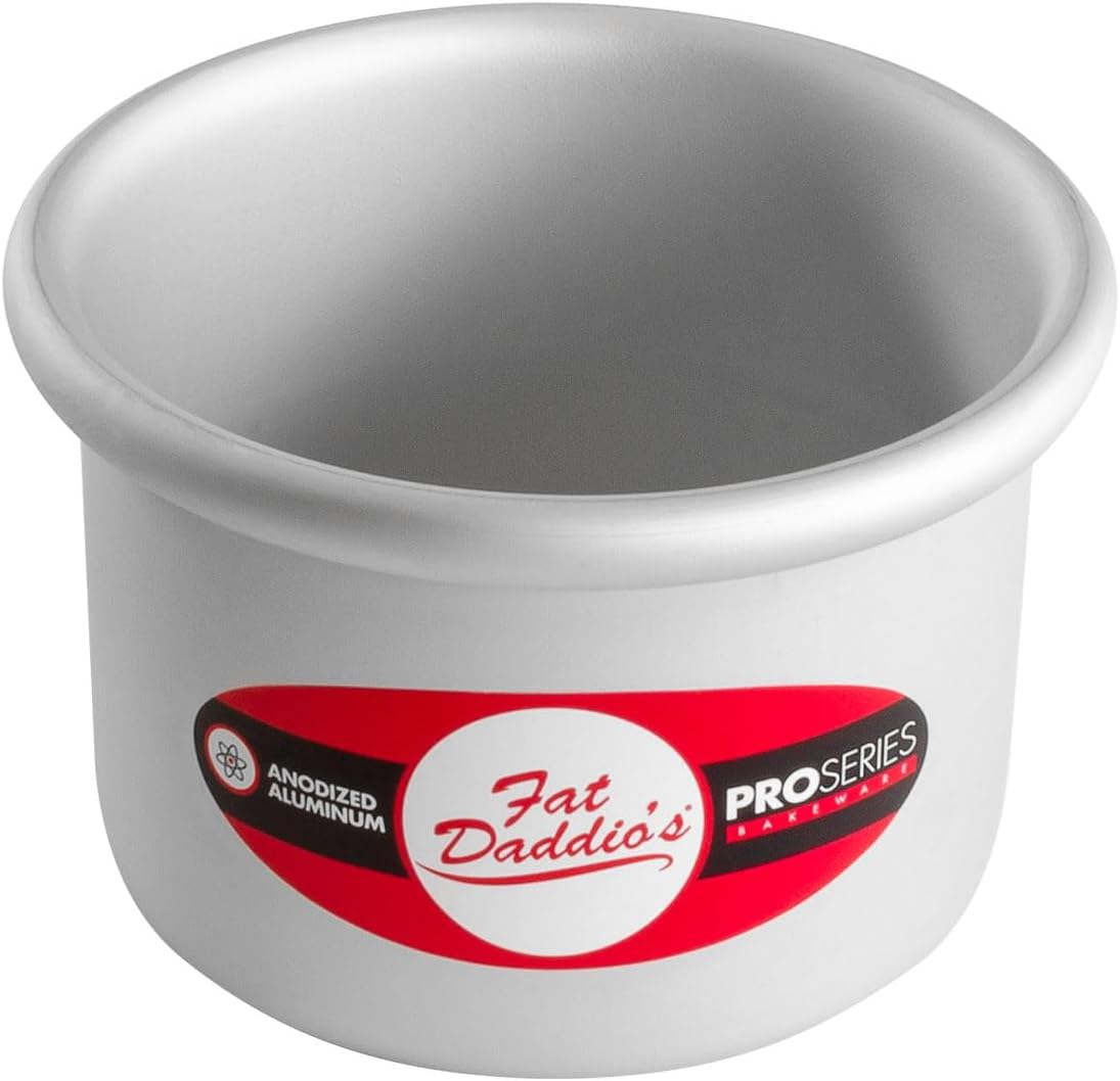 Fat Daddio's Anodized Aluminum Round Cake Pans, 2 Piece Set, 8 x 2 Inch