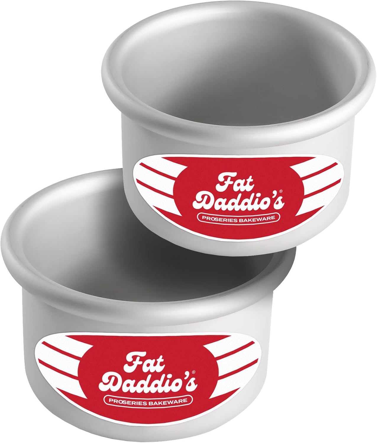 Fat Daddio's Anodized Aluminum Round Cake Pans, 2 Piece Set, 8 x 2 Inch
