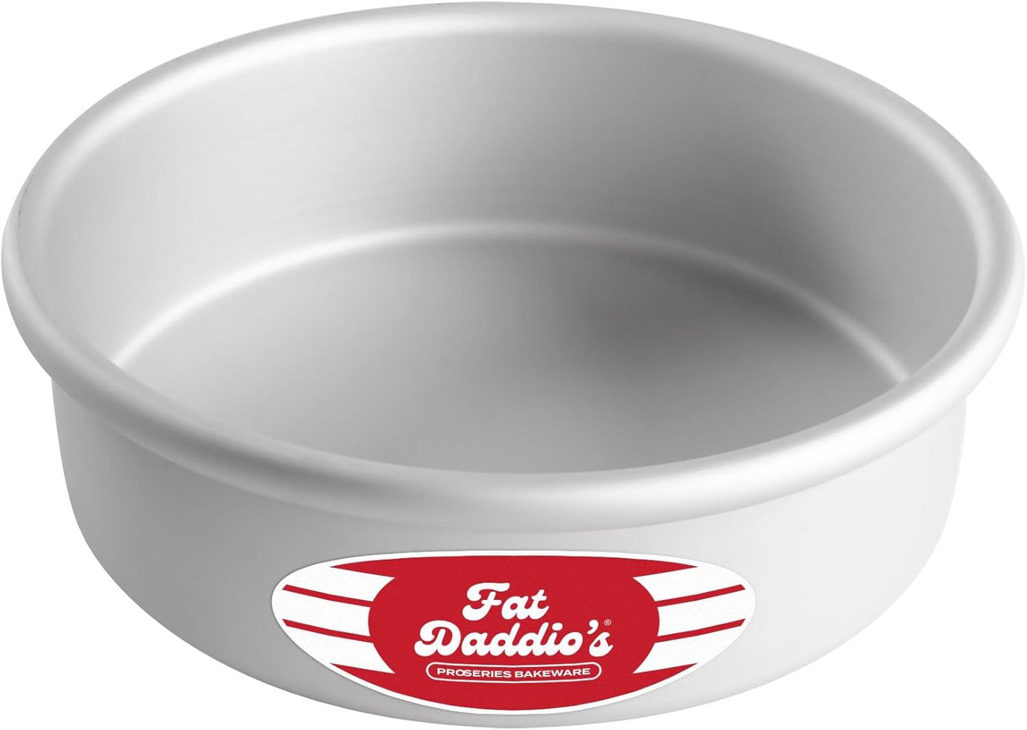 Fat Daddio's Anodized Aluminum Round Cake Pans, 2 Piece Set, 8 x 2 Inch
