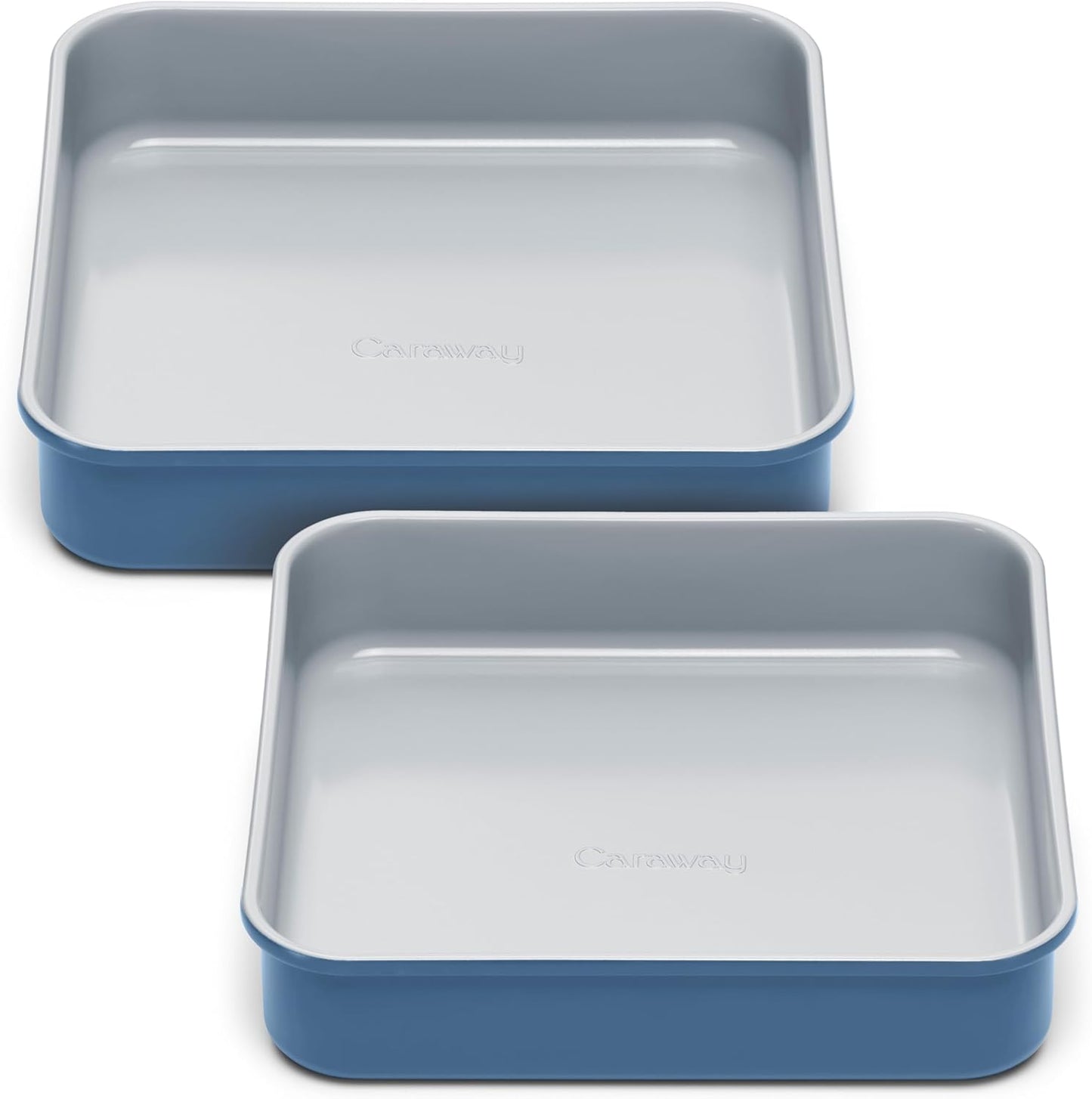 Caraway Non-Stick Ceramic 9” Square Pan - Naturally Slick Ceramic Coating - Non-Toxic, PTFE & PFOA Free - Perfect for Brownies, Lemon Bars, Cakes, & More - Navy
