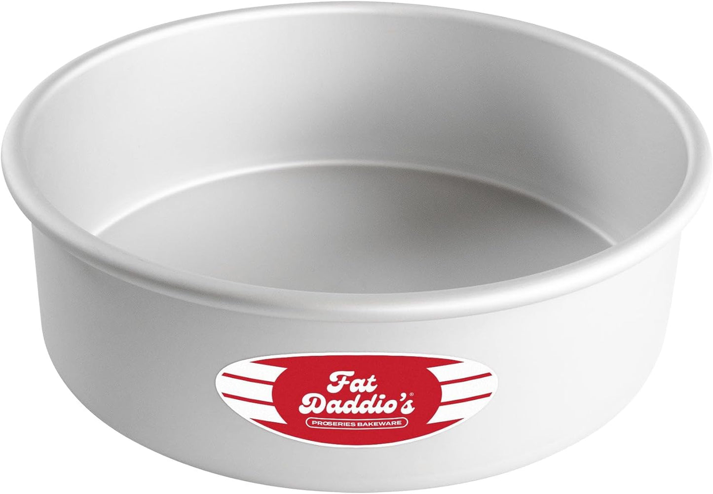 Fat Daddio's Anodized Aluminum Round Cake Pans, 2 Piece Set, 8 x 2 Inch