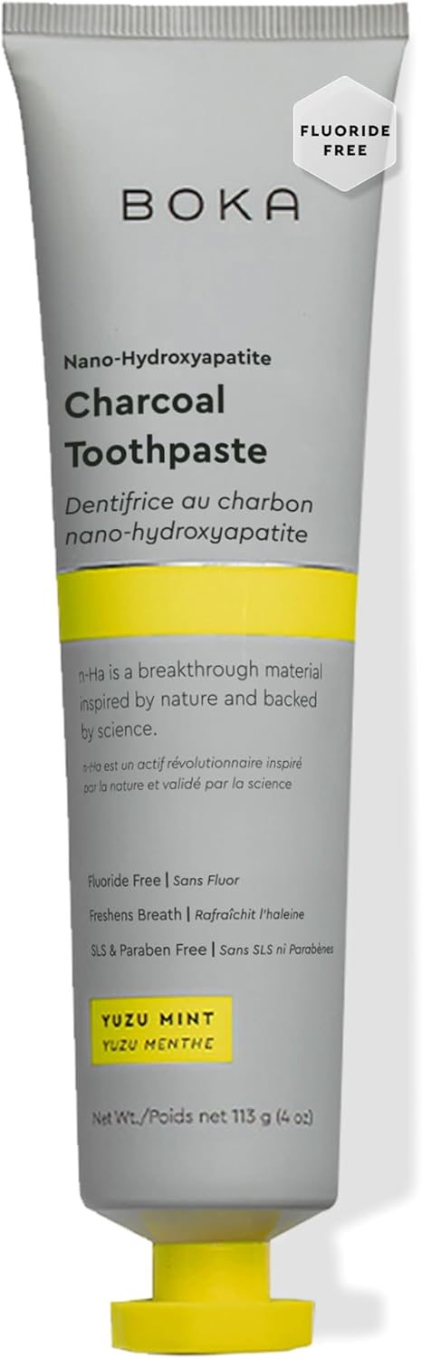 Boka Fluoride Free Toothpaste, Nano Hydroxyapatite Toothpaste, Appropriate for Sensitive Teeth - for Adult Oral Care - Ela Mint Flavor, 4 Fl Oz 1Pk US Manufactured