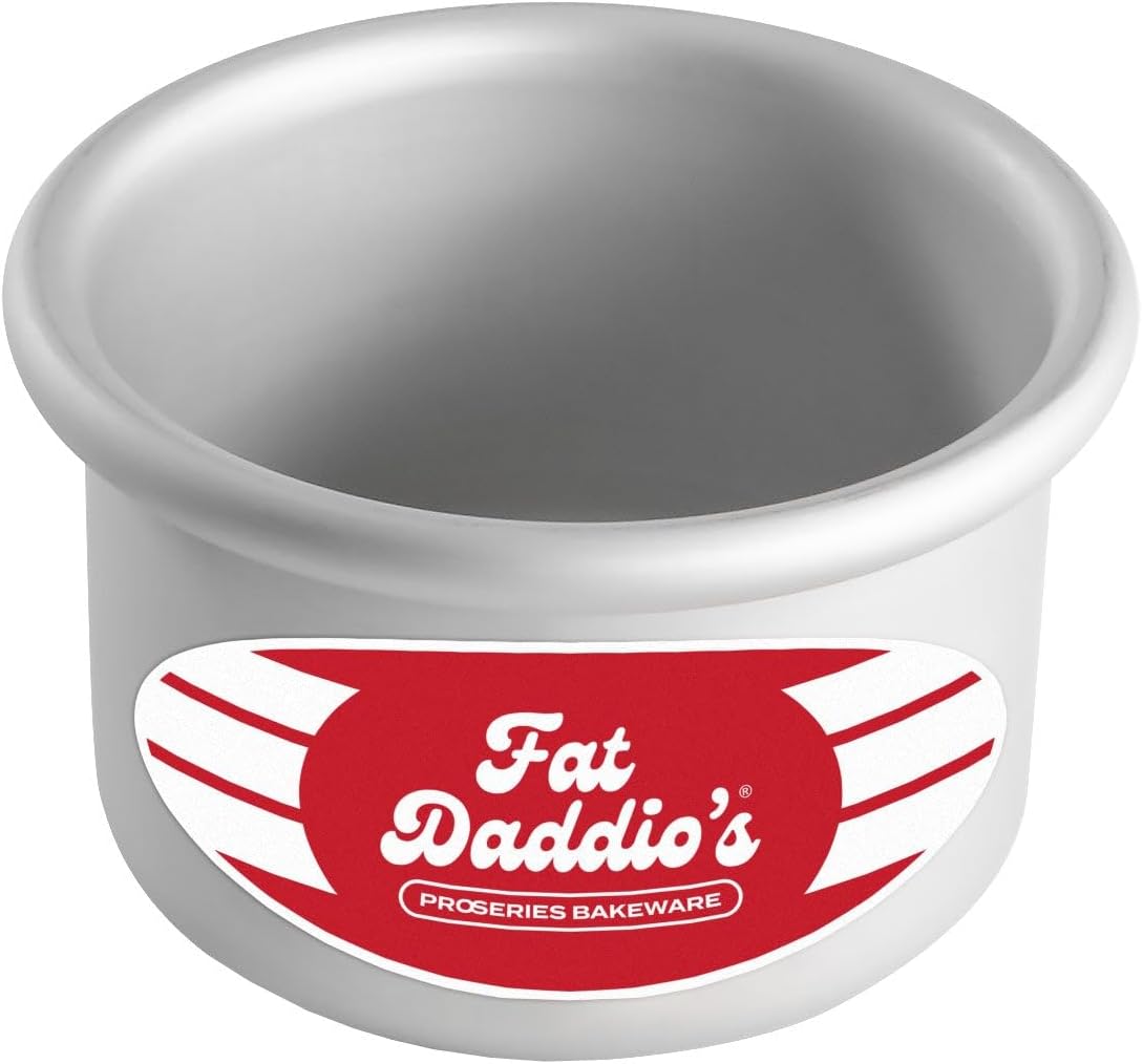 Fat Daddio's Anodized Aluminum Round Cake Pans, 2 Piece Set, 8 x 2 Inch