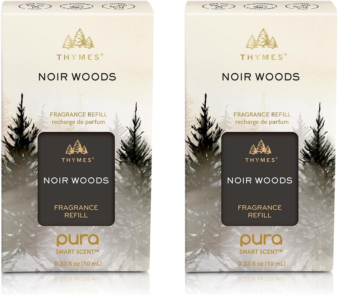 Thymes Pura Refills – 2 Pack of Oil Diffuser Scents – Long-Lasting Pura Diffuser Refills – Premium Home Fragrance – Notes of Rosemary, Sage, Lemon, Sea Salt & Jasmine (Cyprus Sea Salt, Pack of 2)
