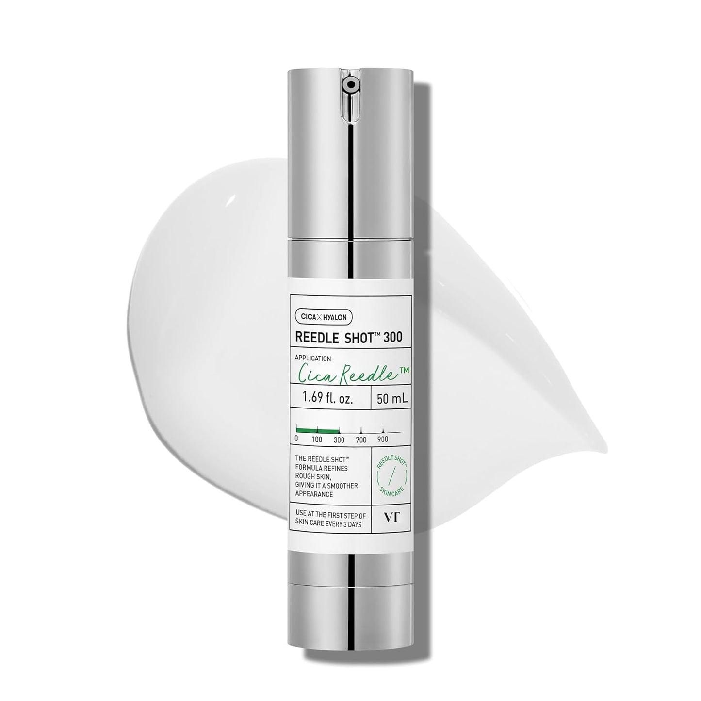 VT COSMETICS CICA Reedle Shot 100, Spicule Microneedling Serum for Pore Care & Exfoliation, Exosome, Centella Asiatica for Glass Skin, Skin Texture, Korean Liquid Skin Booster (1.69 Fl Oz / 50ml)