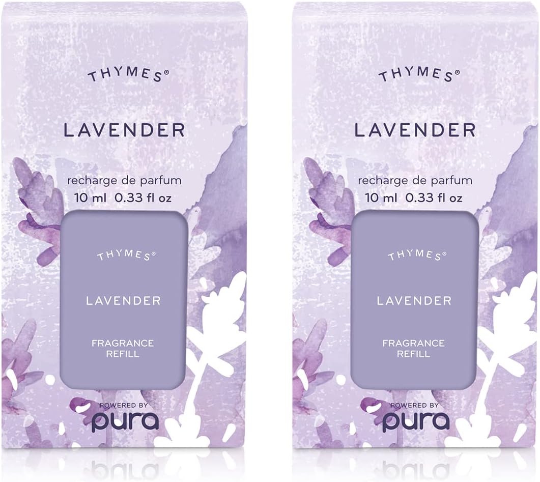 Thymes Pura Refills – 2 Pack of Oil Diffuser Scents – Long-Lasting Pura Diffuser Refills – Premium Home Fragrance – Notes of Rosemary, Sage, Lemon, Sea Salt & Jasmine (Cyprus Sea Salt, Pack of 2)