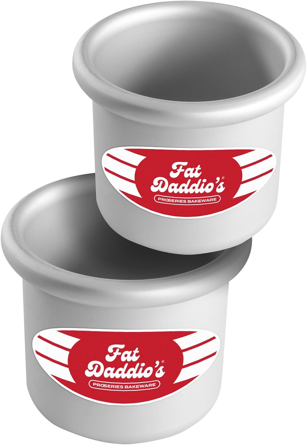 Fat Daddio's Anodized Aluminum Round Cake Pans, 2 Piece Set, 8 x 2 Inch