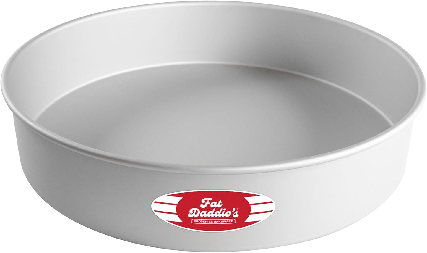 Fat Daddio's Anodized Aluminum Round Cake Pans, 2 Piece Set, 8 x 2 Inch
