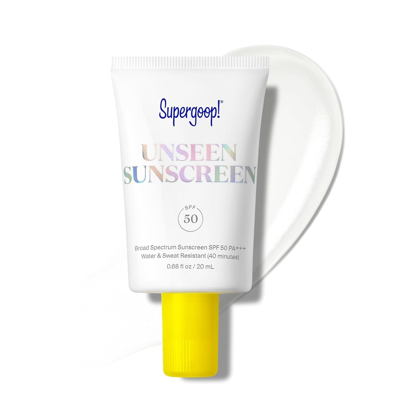Supergoop! Unseen Sunscreen - SPF 40 - Clear & Invisible Face Sunscreen + Broad Spectrum + Makeup-Gripping Primer - Weightless, Scentless, Oil Free - For All Skin Types & Tones - 0.68 fl oz