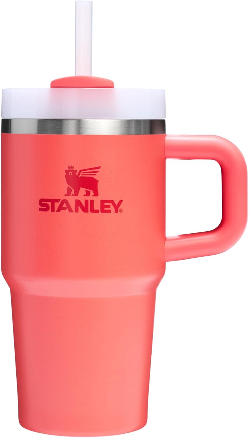 STANLEY Quencher H2.0 Tumbler with Handle and Straw 40 oz | Flowstate 3-Position Lid | Cup Holder Compatible for Travel | Insulated Stainless Steel Cup | BPA-Free | Cherry Blossom