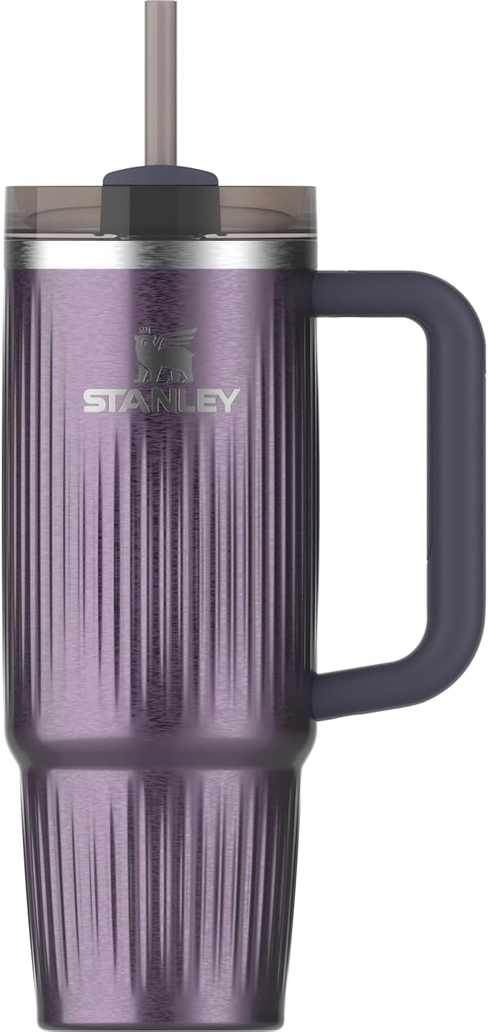STANLEY Quencher H2.0 Tumbler with Handle and Straw 40 oz | Flowstate 3-Position Lid | Cup Holder Compatible for Travel | Insulated Stainless Steel Cup | BPA-Free | Cherry Blossom