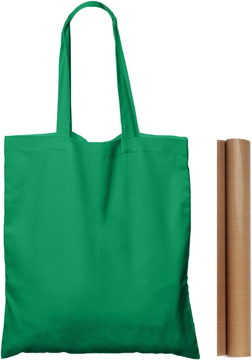 NPBAG 25 Pack 15'' X 16'' Natural Cotton Tote Bags, Lightweight Blank Bulk Cloth bags with 1pc of PTFE Teflon Sheet