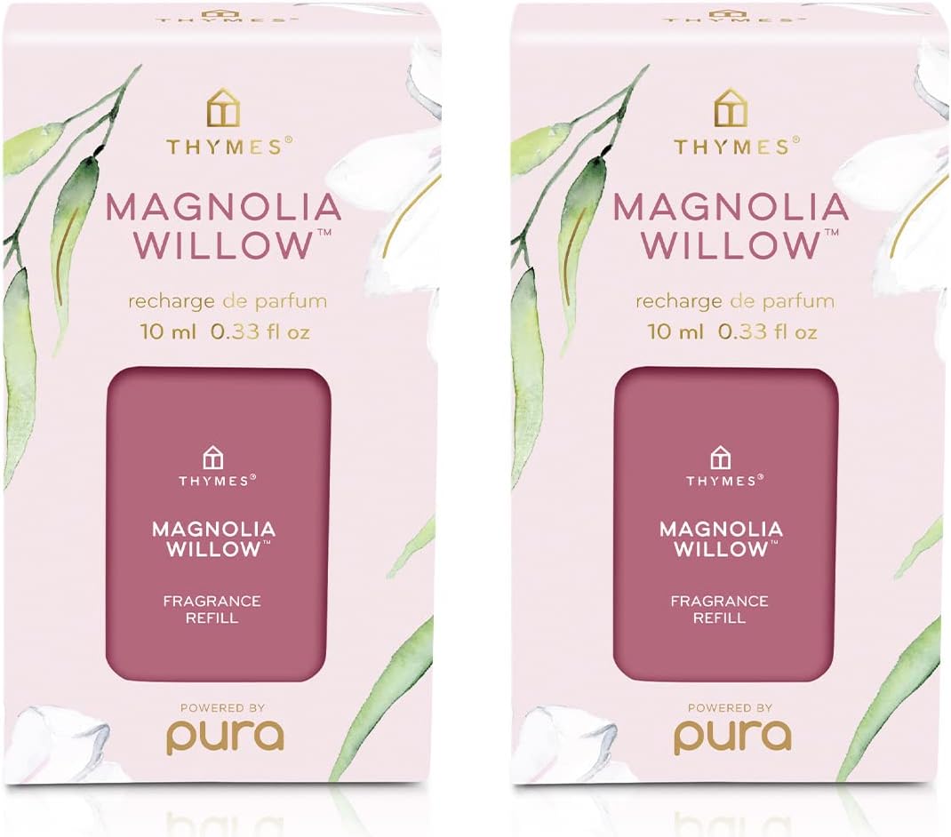 Thymes Pura Refills – 2 Pack of Oil Diffuser Scents – Long-Lasting Pura Diffuser Refills – Premium Home Fragrance – Notes of Rosemary, Sage, Lemon, Sea Salt & Jasmine (Cyprus Sea Salt, Pack of 2)