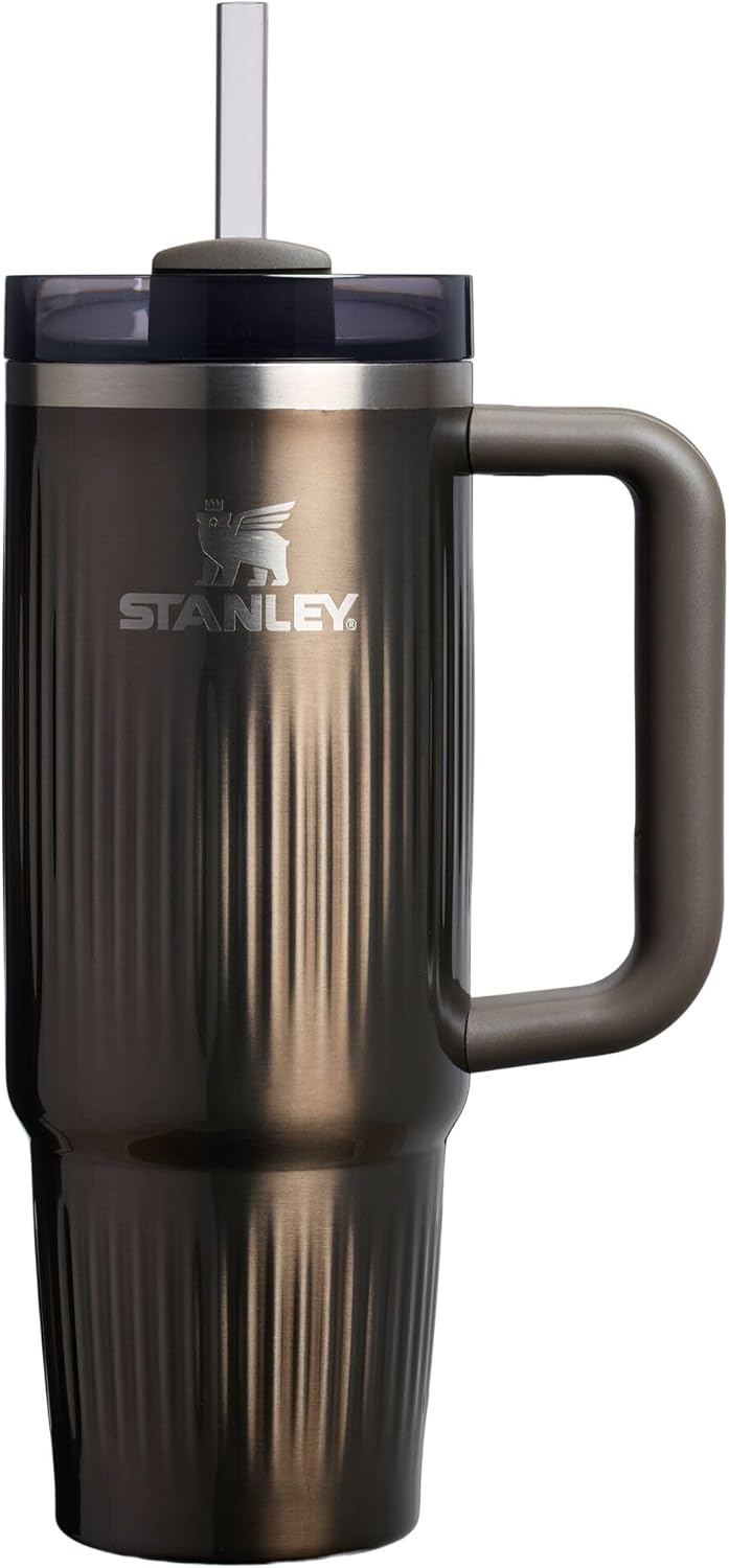 STANLEY Quencher H2.0 Tumbler with Handle and Straw 40 oz | Flowstate 3-Position Lid | Cup Holder Compatible for Travel | Insulated Stainless Steel Cup | BPA-Free | Cherry Blossom