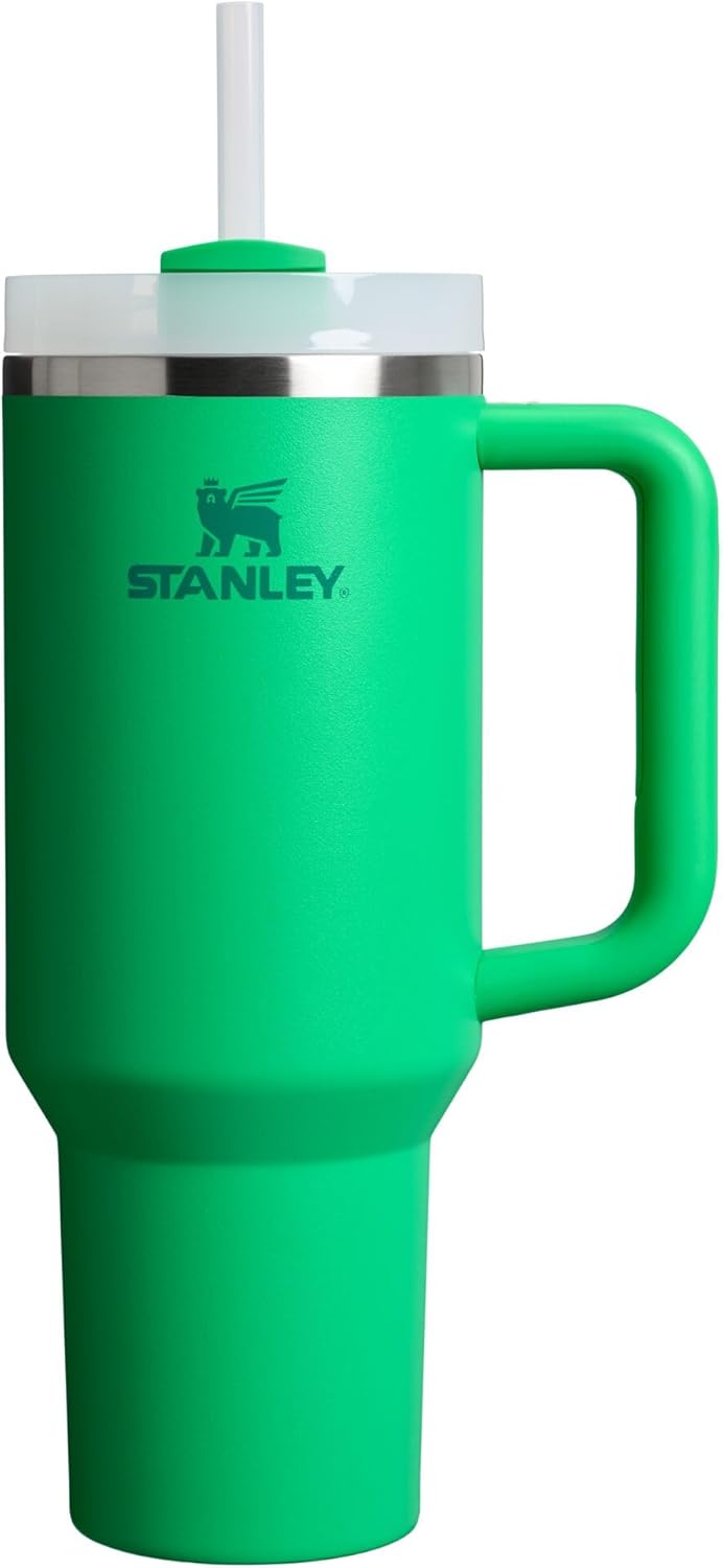 STANLEY Quencher H2.0 Tumbler with Handle and Straw 40 oz | Flowstate 3-Position Lid | Cup Holder Compatible for Travel | Insulated Stainless Steel Cup | BPA-Free | Cherry Blossom