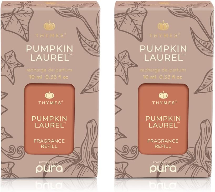 Thymes Pura Refills – 2 Pack of Oil Diffuser Scents – Long-Lasting Pura Diffuser Refills – Premium Home Fragrance – Notes of Rosemary, Sage, Lemon, Sea Salt & Jasmine (Cyprus Sea Salt, Pack of 2)