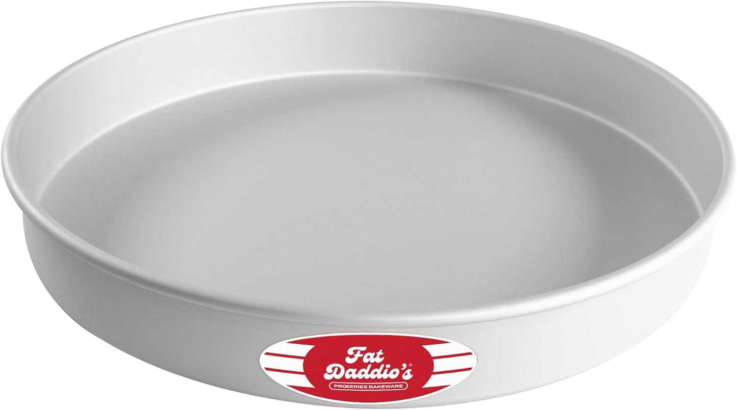 Fat Daddio's Anodized Aluminum Round Cake Pans, 2 Piece Set, 8 x 2 Inch