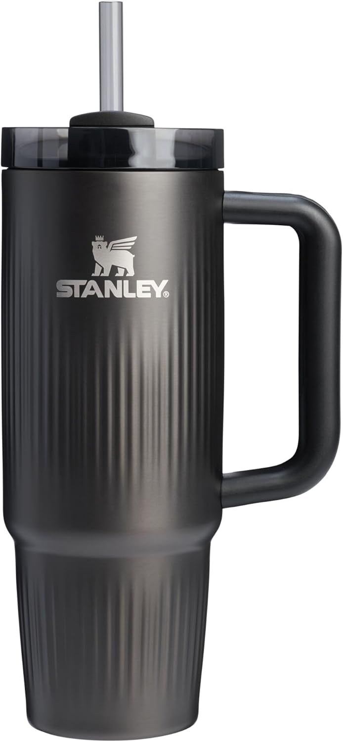 STANLEY Quencher H2.0 Tumbler with Handle and Straw 40 oz | Flowstate 3-Position Lid | Cup Holder Compatible for Travel | Insulated Stainless Steel Cup | BPA-Free | Cherry Blossom