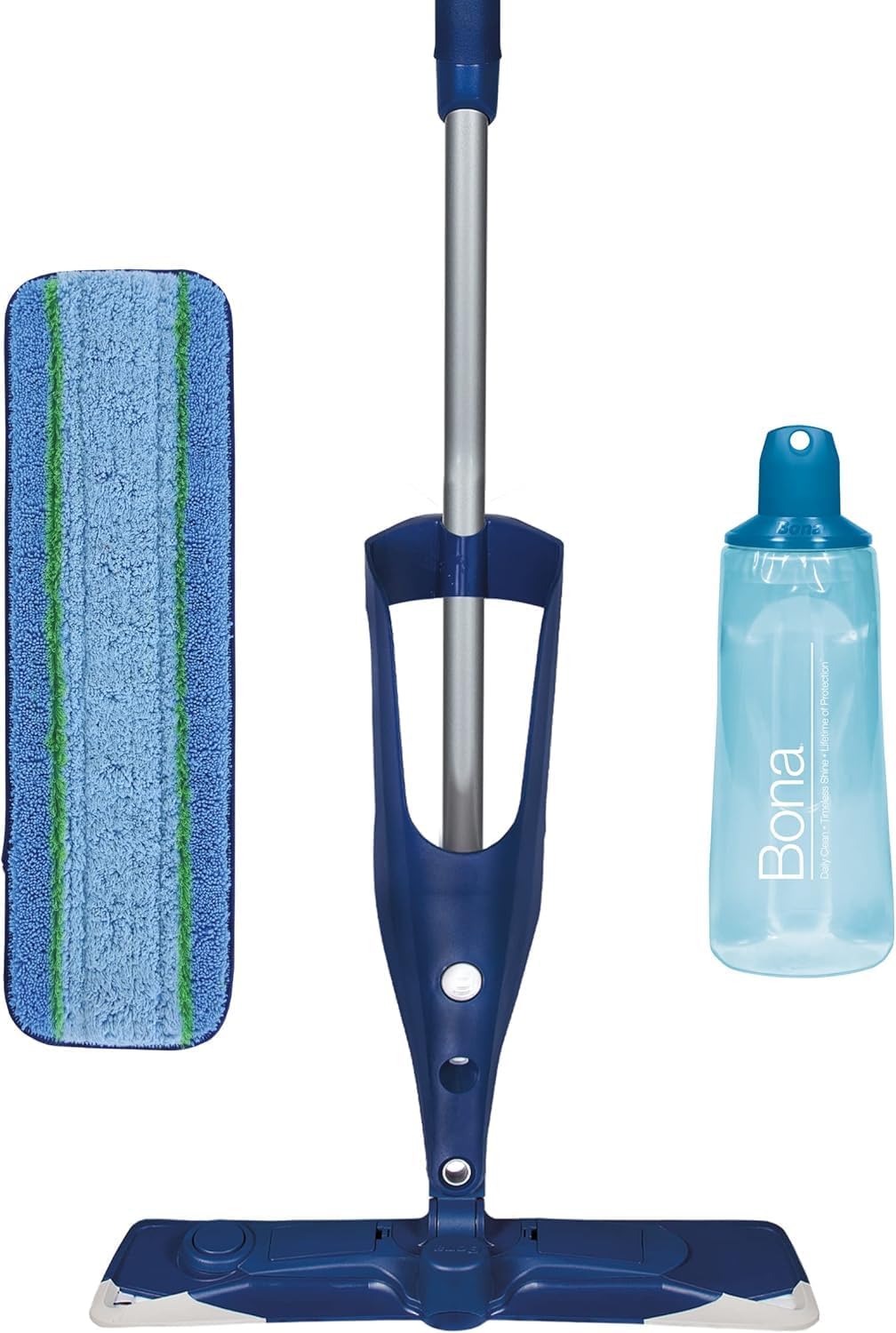 Bona Hardwood Floor Premium Spray Mop - Includes Wood Floor Cleaning Concentrate and Machine Washable Microfiber Cleaning Pad - Dual Zone Cleaning Design for Faster Cleanup