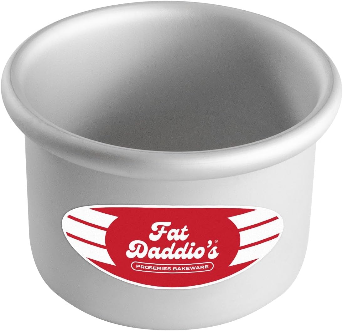 Fat Daddio's Anodized Aluminum Round Cake Pans, 2 Piece Set, 8 x 2 Inch