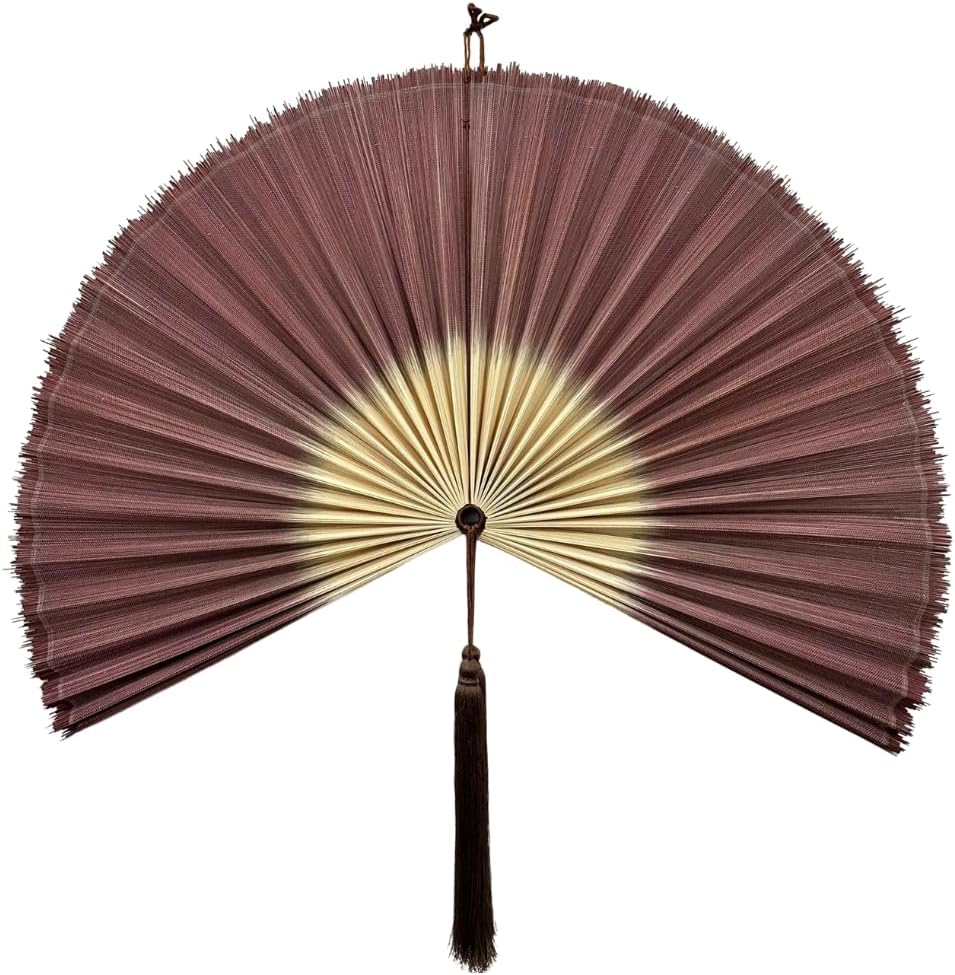 ChumDecor Fan Wall Decor,Large Bamboo Fan Wall Art For Boho Hanging Headboard,Decorative Folding Fan For Over Bed Decorations, (Pink, 40inch)