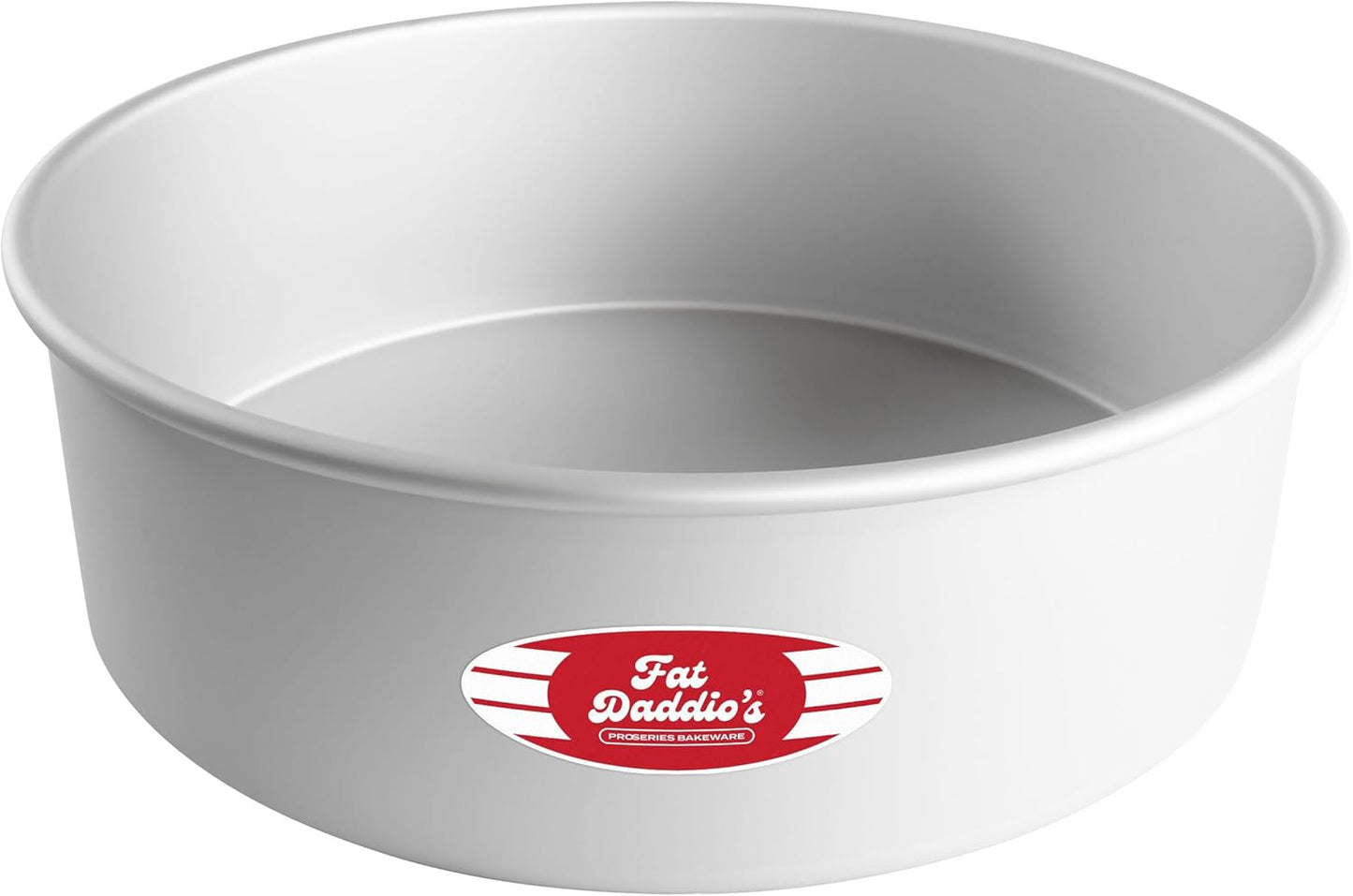 Fat Daddio's Anodized Aluminum Round Cake Pans, 2 Piece Set, 8 x 2 Inch