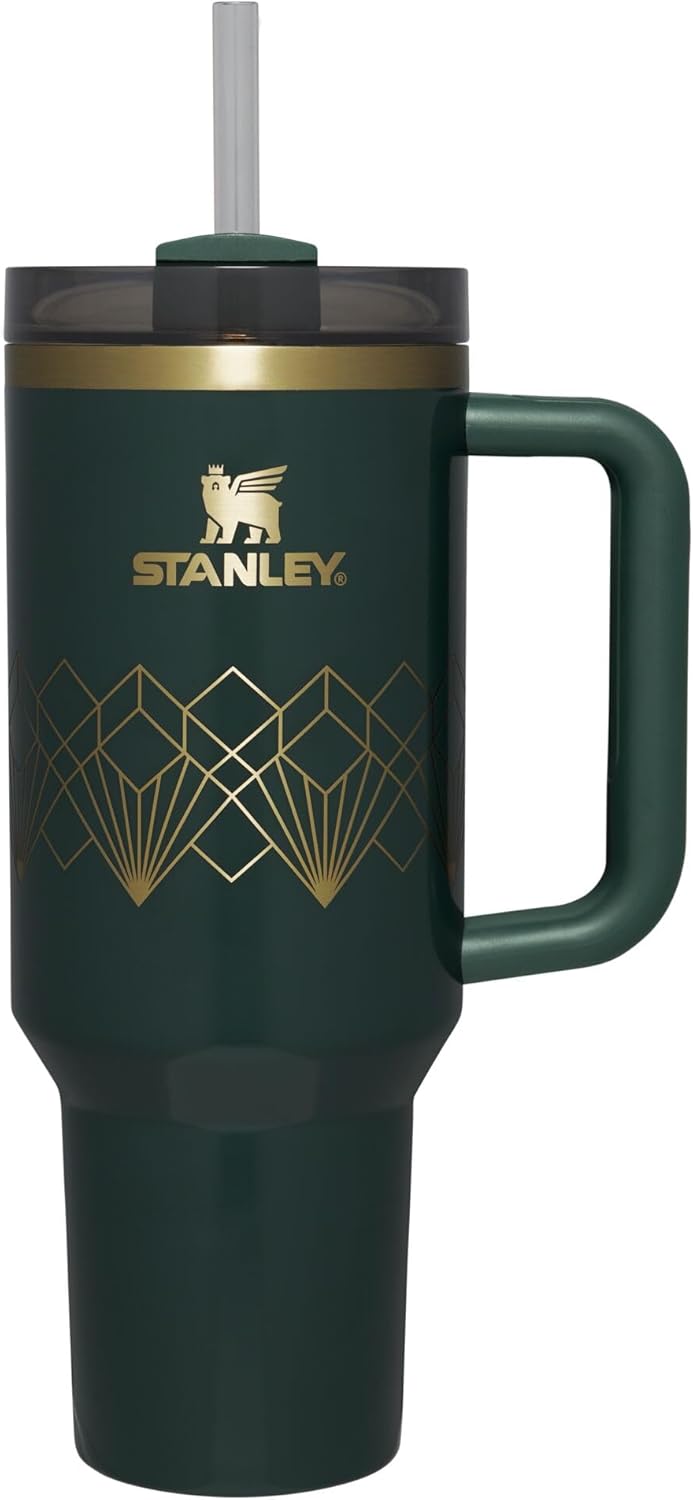 STANLEY Quencher H2.0 Tumbler with Handle and Straw 40 oz | Flowstate 3-Position Lid | Cup Holder Compatible for Travel | Insulated Stainless Steel Cup | BPA-Free | Cherry Blossom
