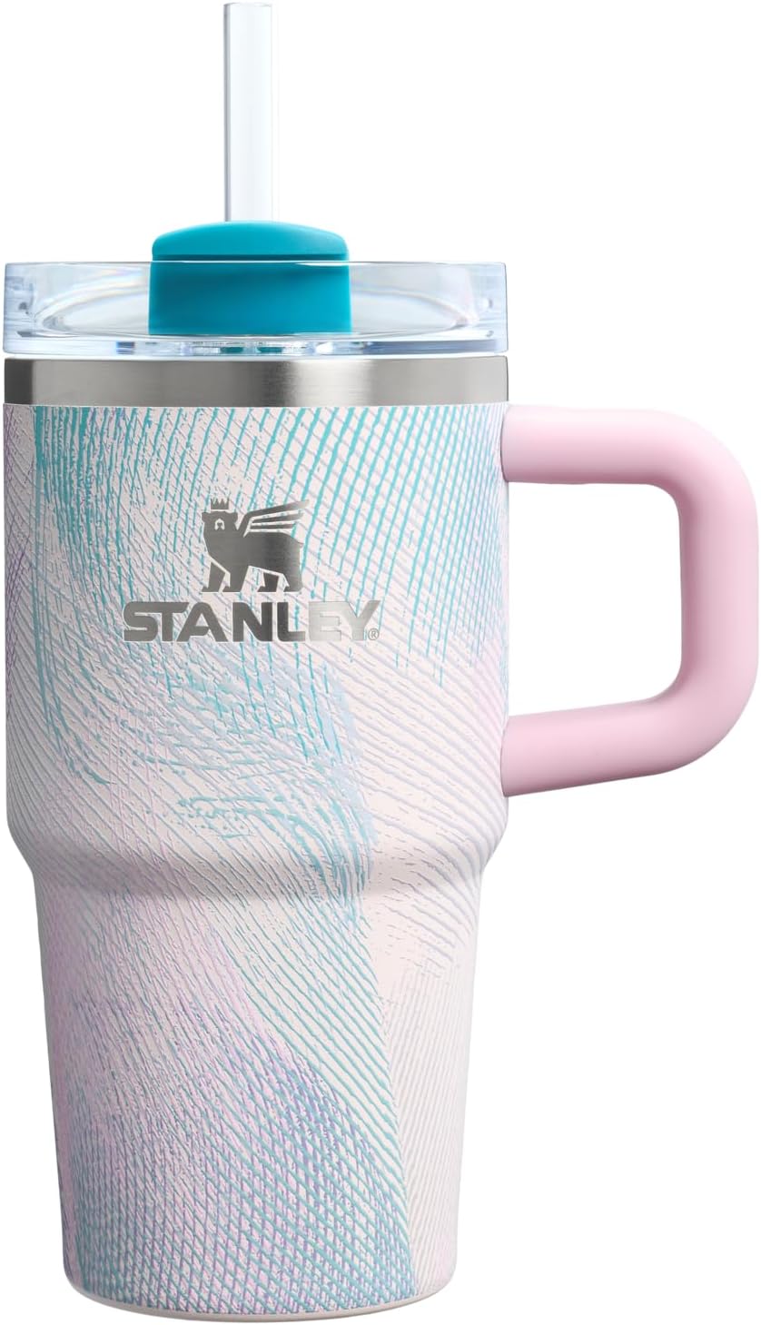 STANLEY Quencher H2.0 Tumbler with Handle and Straw 40 oz | Flowstate 3-Position Lid | Cup Holder Compatible for Travel | Insulated Stainless Steel Cup | BPA-Free | Cherry Blossom