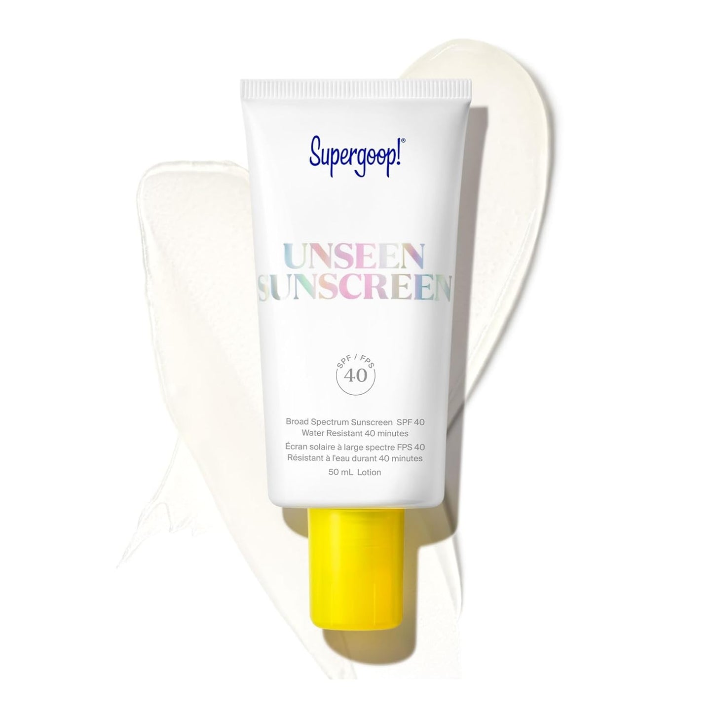 Supergoop! Unseen Sunscreen - SPF 40 - Clear & Invisible Face Sunscreen + Broad Spectrum + Makeup-Gripping Primer - Weightless, Scentless, Oil Free - For All Skin Types & Tones - 0.68 fl oz