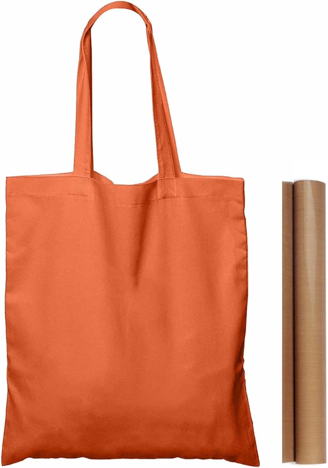 NPBAG 25 Pack 15'' X 16'' Natural Cotton Tote Bags, Lightweight Blank Bulk Cloth bags with 1pc of PTFE Teflon Sheet