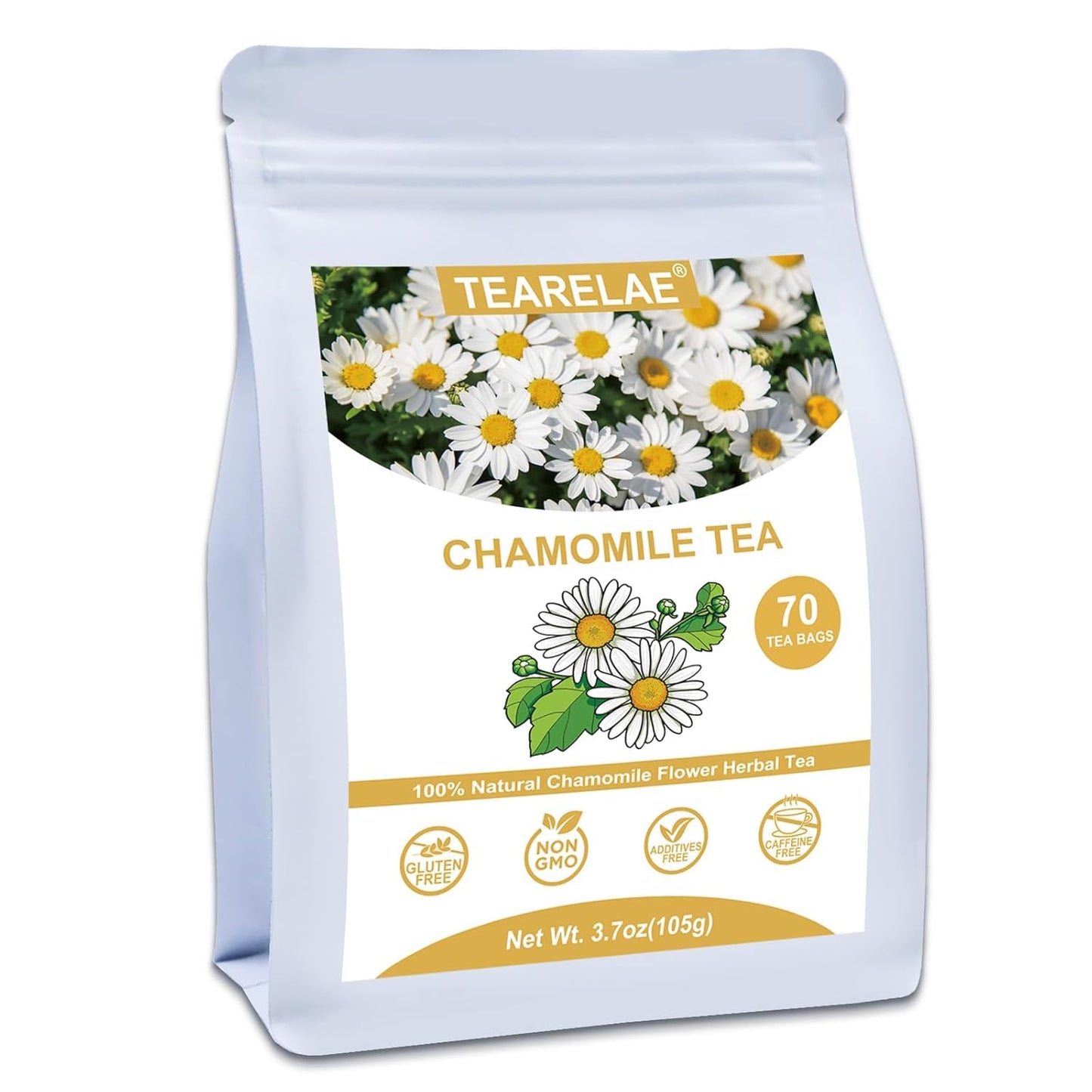 TEARELAE - Linden Tea Bags, 45 Count - Premium Natural Linden Flower & Leaf - Cut & Sifted Te de Tilo - Caffeine-free - Non-GMO - Soothing Herbal Tea for Evening Relaxation