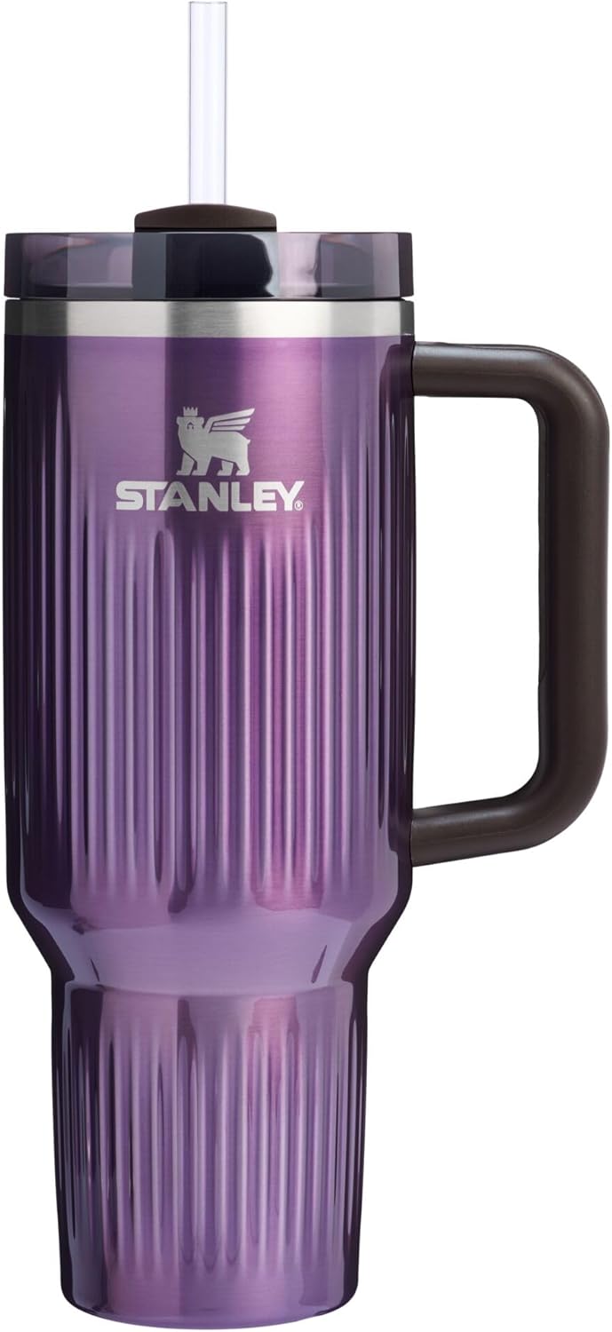 STANLEY Quencher H2.0 Tumbler with Handle and Straw 40 oz | Flowstate 3-Position Lid | Cup Holder Compatible for Travel | Insulated Stainless Steel Cup | BPA-Free | Cherry Blossom