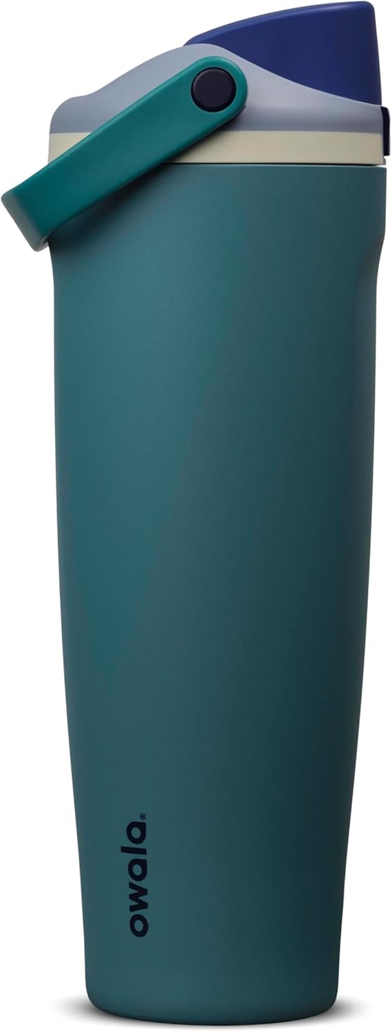 Owala FreeSip Sway Insulated Stainless Steel Water Bottle with Two-Way Spout, Built-In Straw and Bucket Handle, Made for Travel, School, and Sports, 30oz, BPA Free, Leak Proof, Daybreak