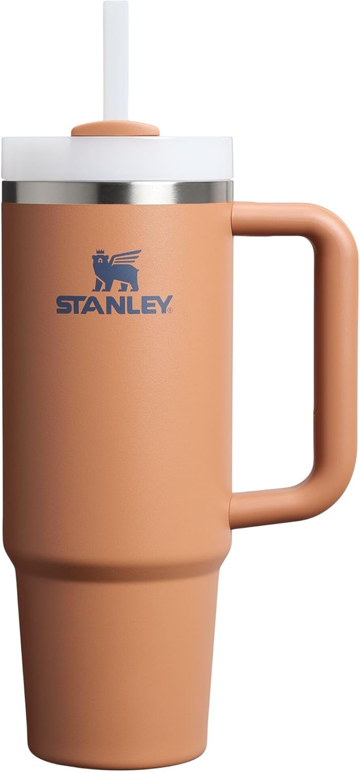 STANLEY Quencher H2.0 Tumbler with Handle and Straw 40 oz | Flowstate 3-Position Lid | Cup Holder Compatible for Travel | Insulated Stainless Steel Cup | BPA-Free | Cherry Blossom