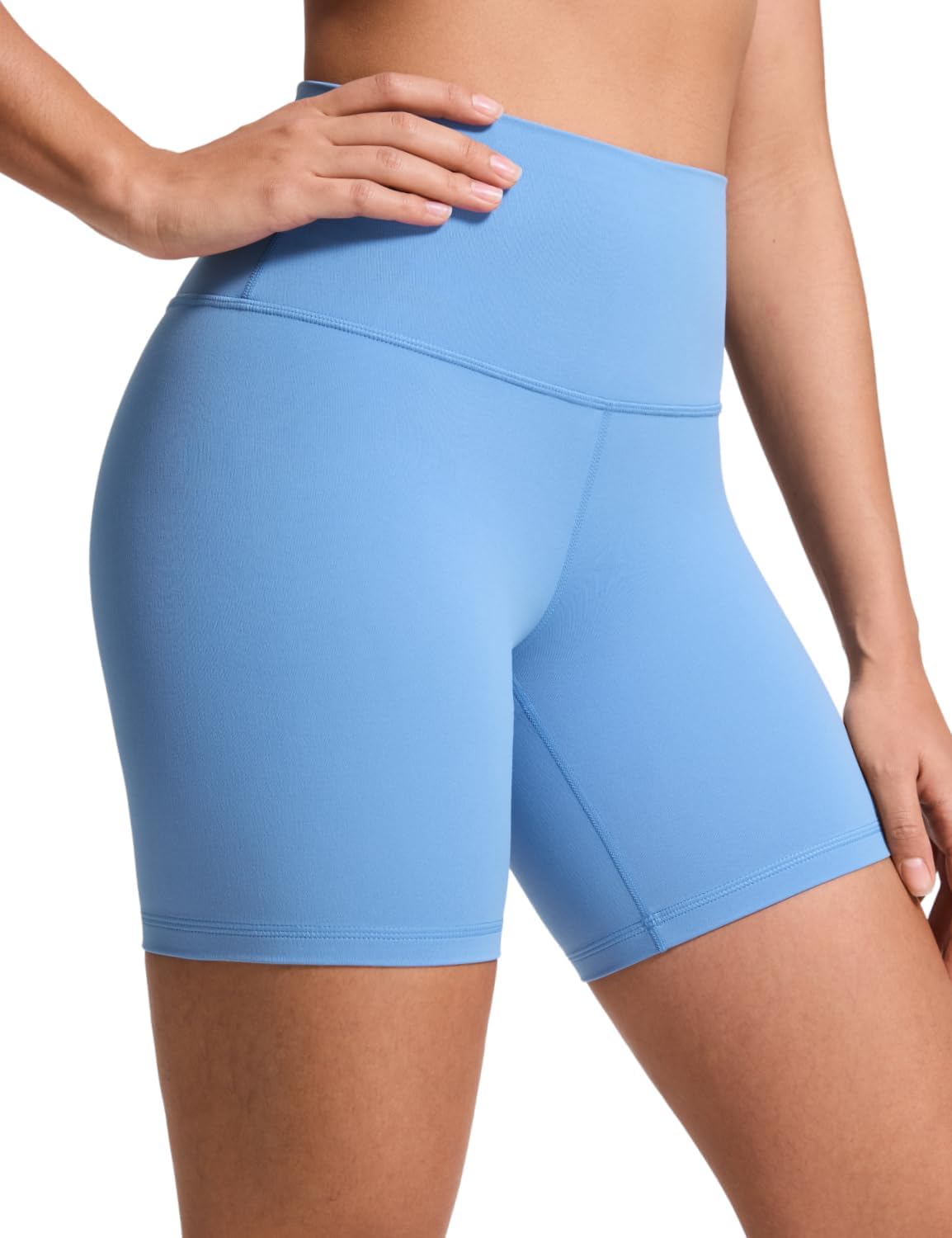 CRZ YOGA ButterLuxe Biker Shorts 6" - High Waisted Workout Running Volleyball Spandex Yoga Womens