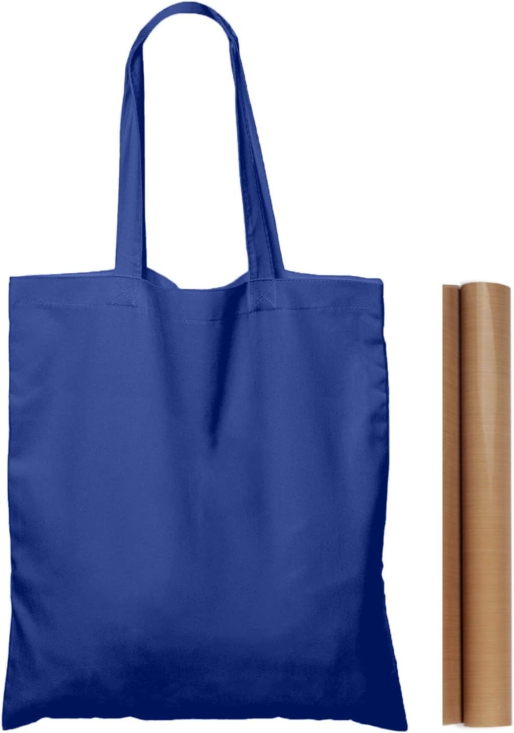 NPBAG 25 Pack 15'' X 16'' Natural Cotton Tote Bags, Lightweight Blank Bulk Cloth bags with 1pc of PTFE Teflon Sheet