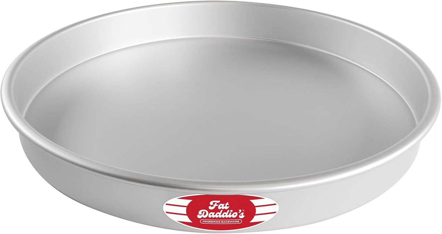 Fat Daddio's Anodized Aluminum Round Cake Pans, 2 Piece Set, 8 x 2 Inch