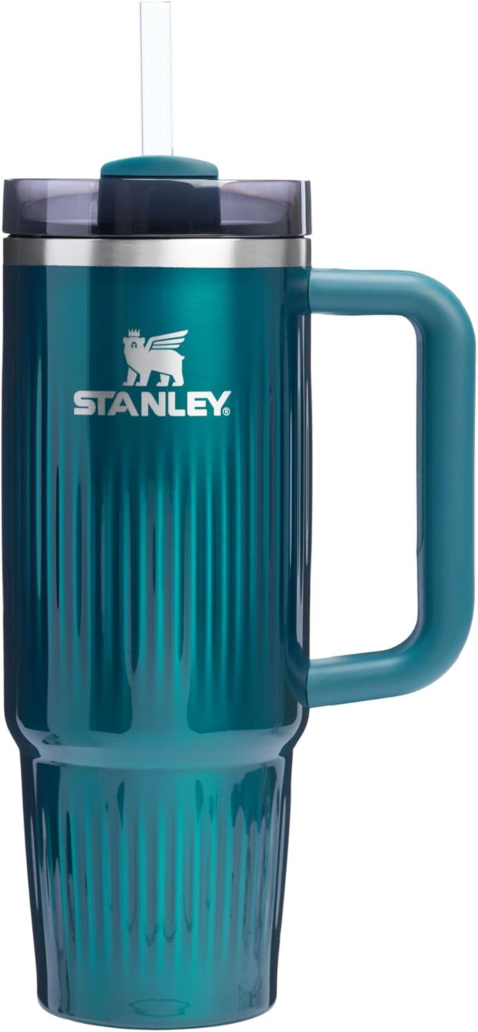 STANLEY Quencher H2.0 Tumbler with Handle and Straw 40 oz | Flowstate 3-Position Lid | Cup Holder Compatible for Travel | Insulated Stainless Steel Cup | BPA-Free | Cherry Blossom