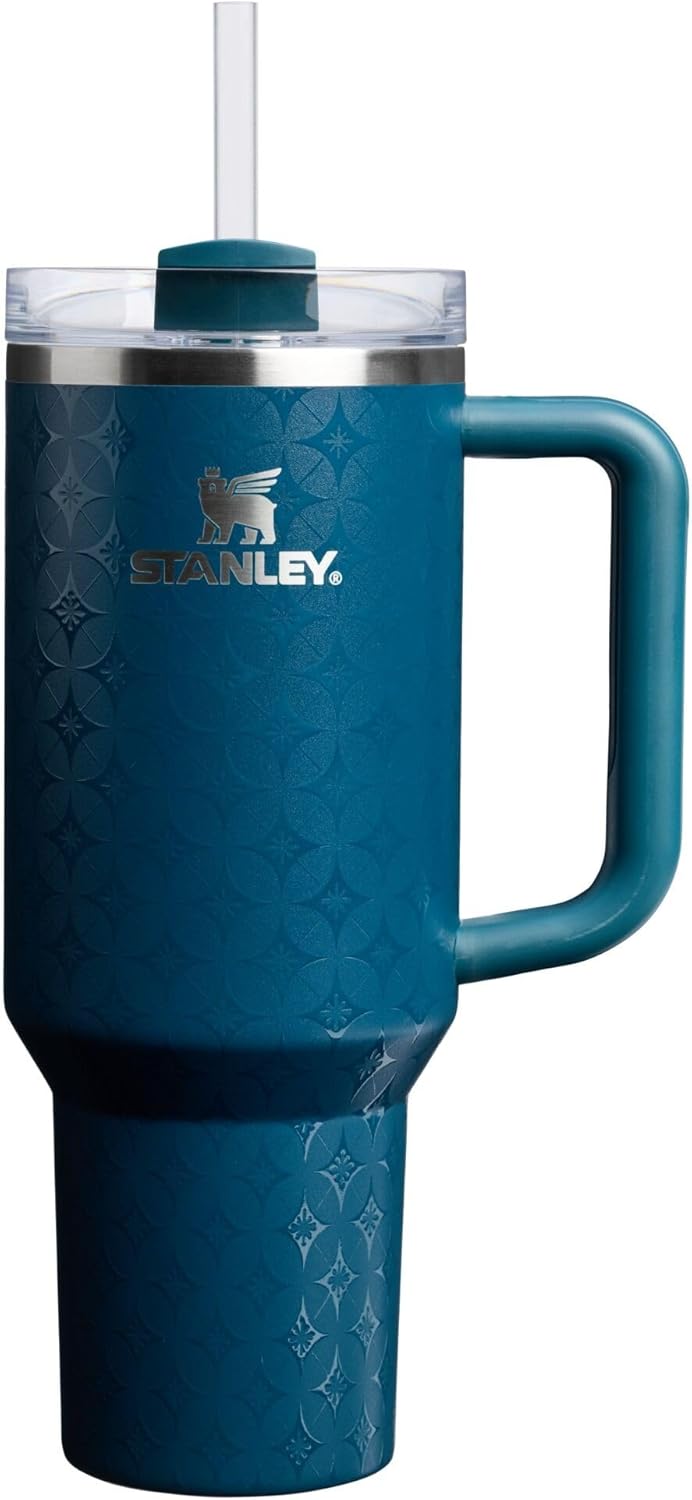 STANLEY Quencher H2.0 Tumbler with Handle and Straw 40 oz | Flowstate 3-Position Lid | Cup Holder Compatible for Travel | Insulated Stainless Steel Cup | BPA-Free | Cherry Blossom