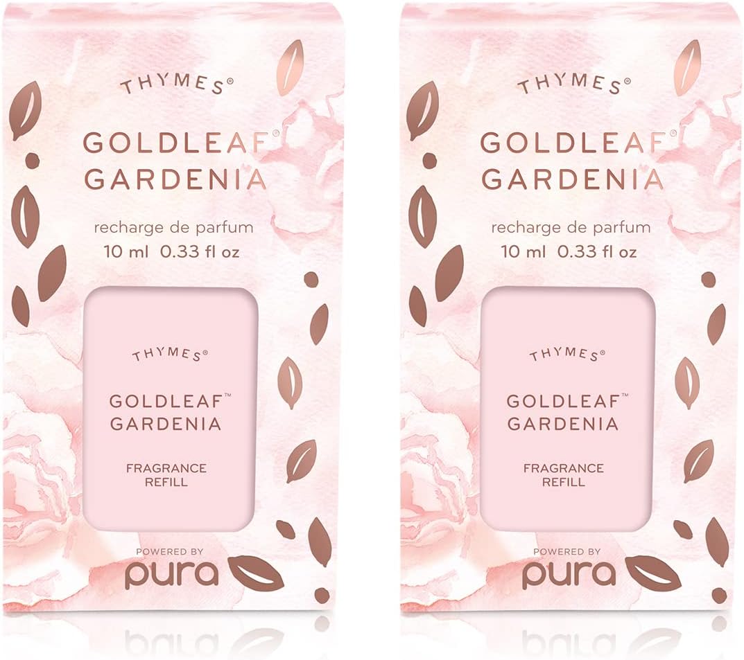 Thymes Pura Refills – 2 Pack of Oil Diffuser Scents – Long-Lasting Pura Diffuser Refills – Premium Home Fragrance – Notes of Rosemary, Sage, Lemon, Sea Salt & Jasmine (Cyprus Sea Salt, Pack of 2)