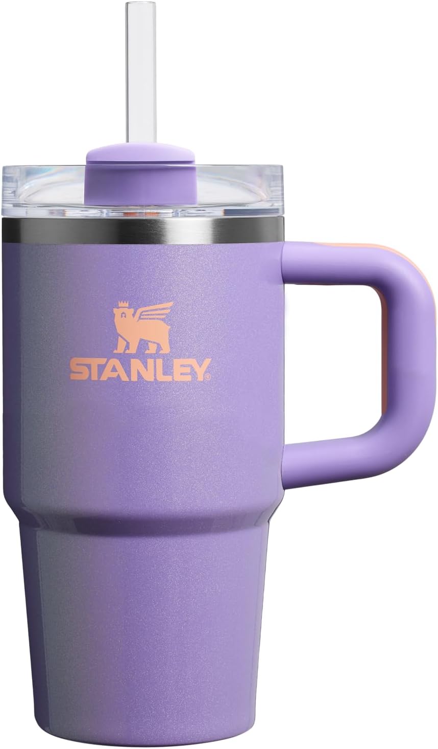 STANLEY Quencher H2.0 Tumbler with Handle and Straw 40 oz | Flowstate 3-Position Lid | Cup Holder Compatible for Travel | Insulated Stainless Steel Cup | BPA-Free | Cherry Blossom