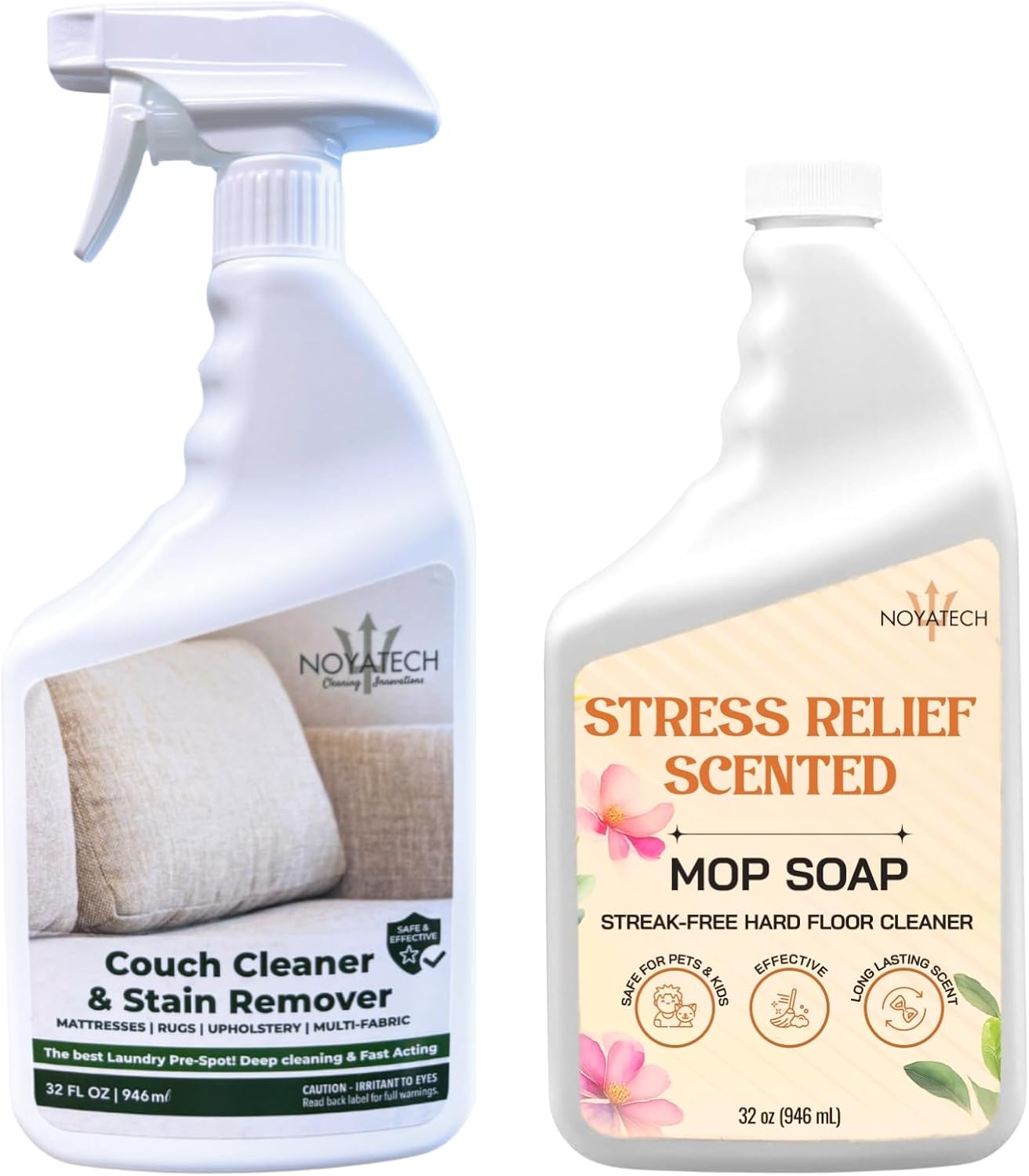 Couch Cleaner and Stain Remover Spray – Professional Strength, Multi-Surface Fabric and Upholstery Cleaner – Pet-Safe, Non-Toxic, Quick-Drying for Couches, Sofas & Car Interiors.
