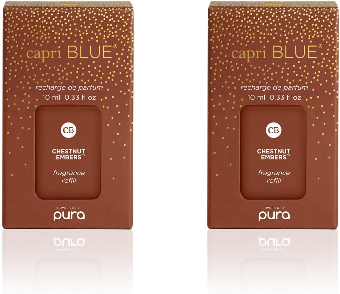 Capri Blue Pura Smart Home Plug-in Diffuser Refills – Includes 2 Capri Blue Pura Refills for Plug In Diffusers for Home - Long Lasting Luxury Scents - Volcano (Pack of 2)