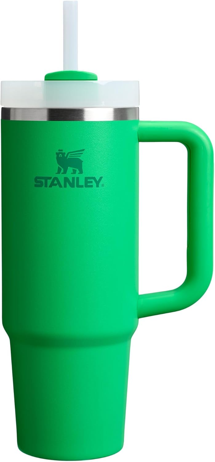STANLEY Quencher H2.0 Tumbler with Handle and Straw 40 oz | Flowstate 3-Position Lid | Cup Holder Compatible for Travel | Insulated Stainless Steel Cup | BPA-Free | Cherry Blossom