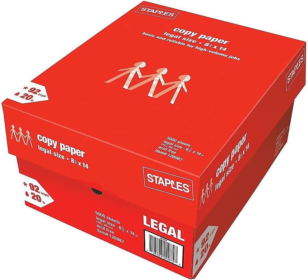 TRU RED 8.5x11 Copy Paper 20 lb. 92-Bright 5000 Sheets/Carton, For Office, School & Home